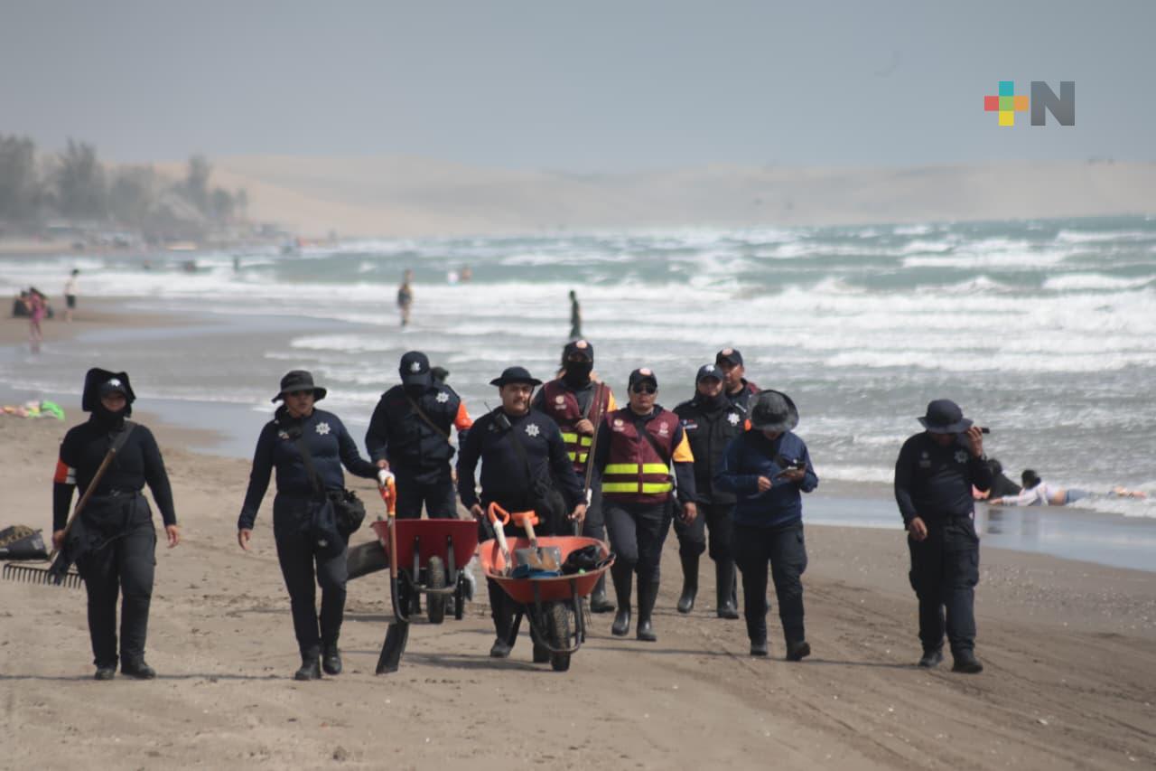 Lista y en óptimas condiciones, playa de Chachalacas recibe a turistas en Semana Santa