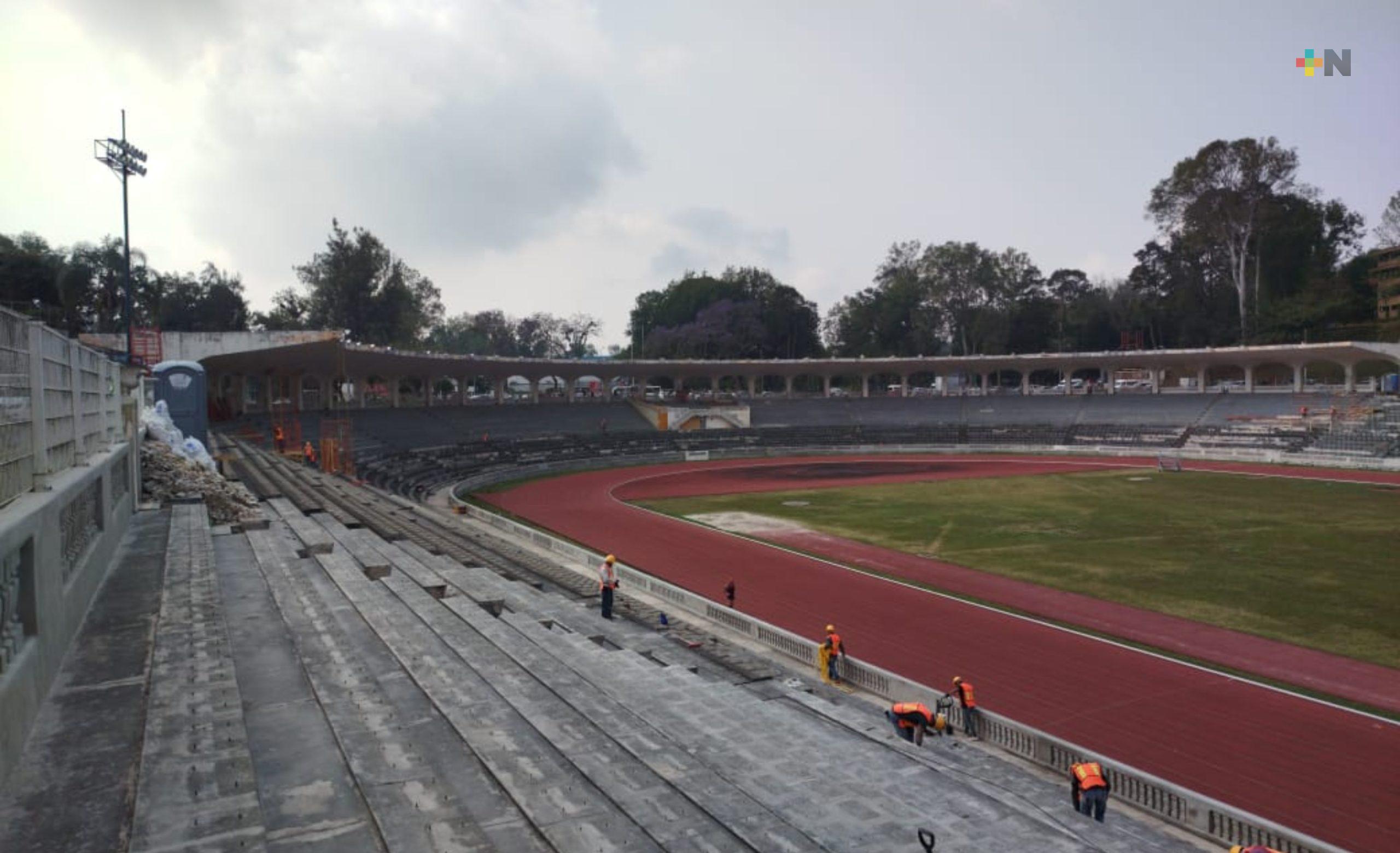 Sigue remodelación del Estadio Xalapeño