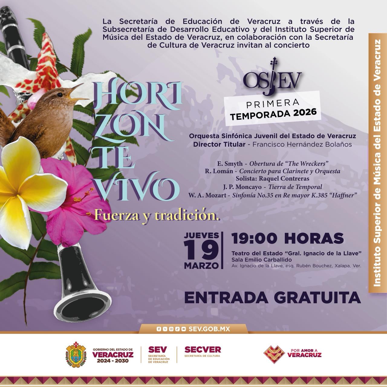 OSJEV inaugura temporada con el concierto Horizonte Vivo: Fuerza y Tradición