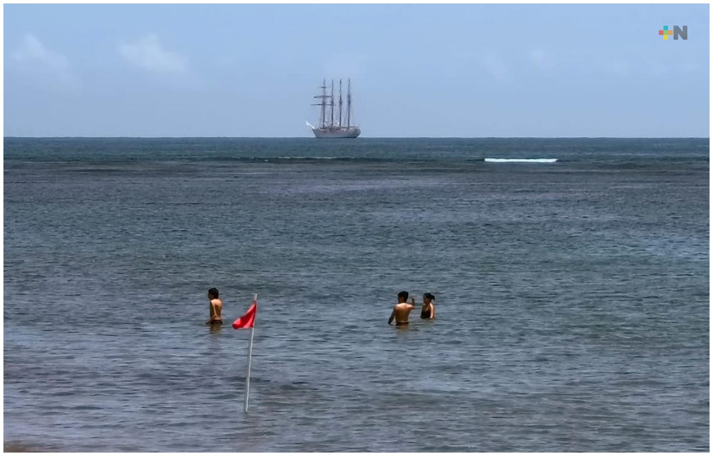 Llega buque Escuela Juan Sebastián de Elcano de la Armada de España a costas de Veracruz puerto