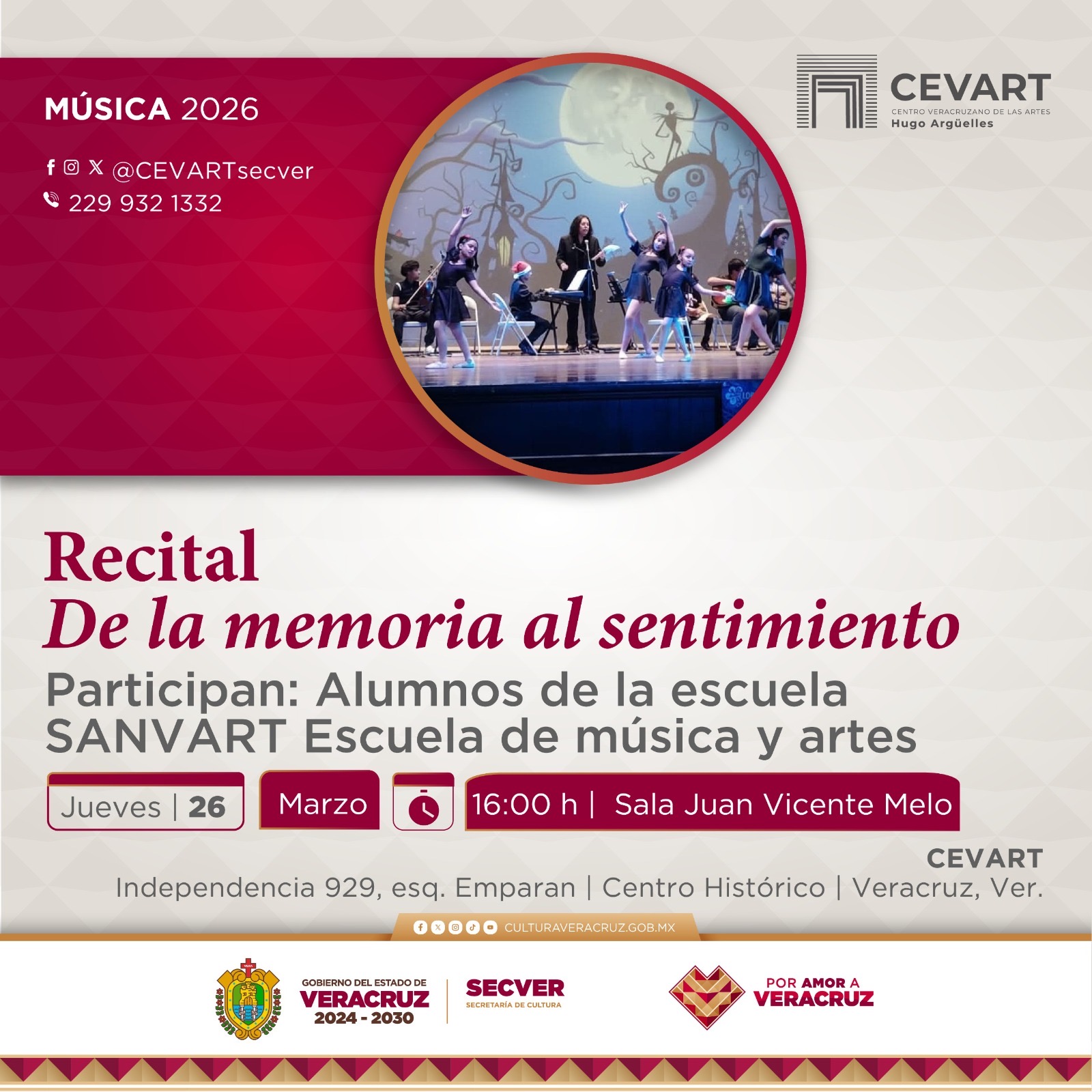 CEVART abre sus puertas a ciclo de recitales gratuitos durante marzo