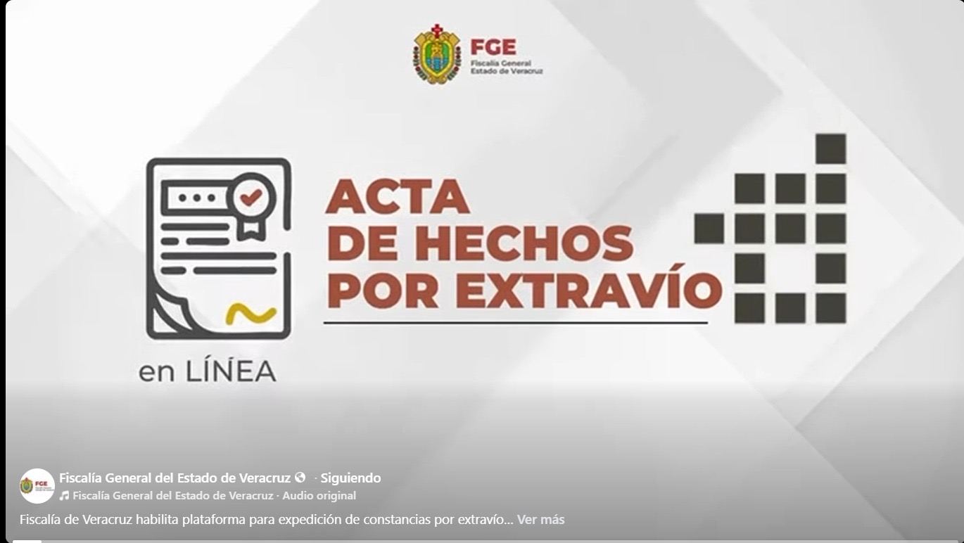 Disponible en línea la constancia por extravío en Veracruz