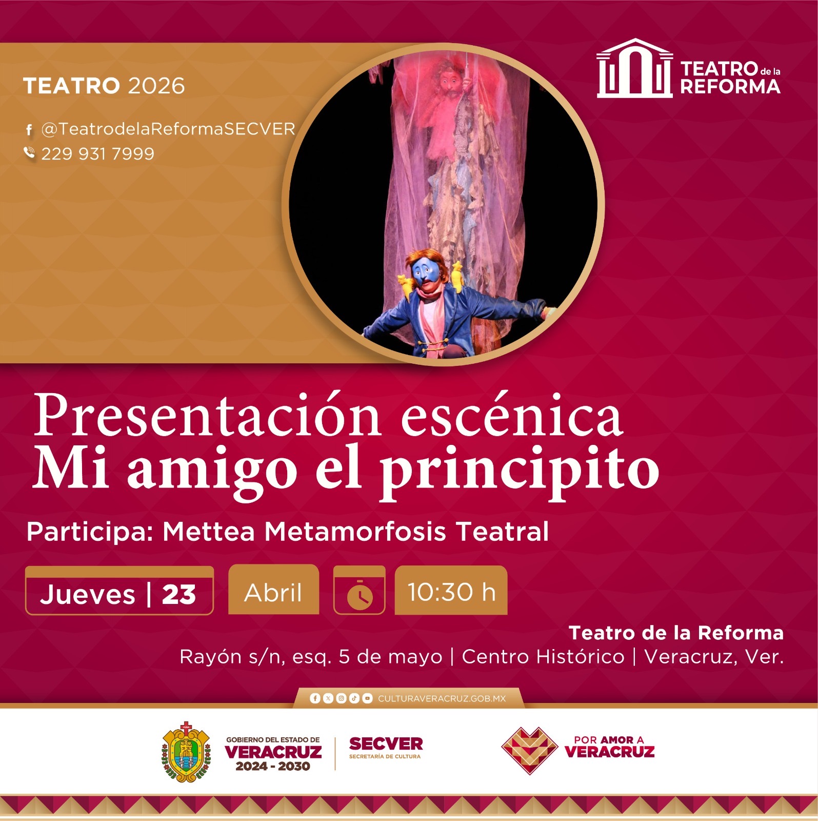 Mi amigo el principito llega con función gratuita en el Teatro de la Reforma