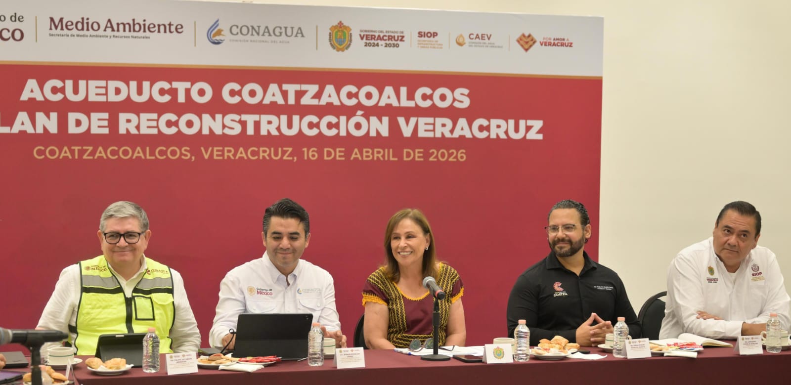 Gobernadora y titular de Conagua supervisan el Acueducto Coatzacoalcos