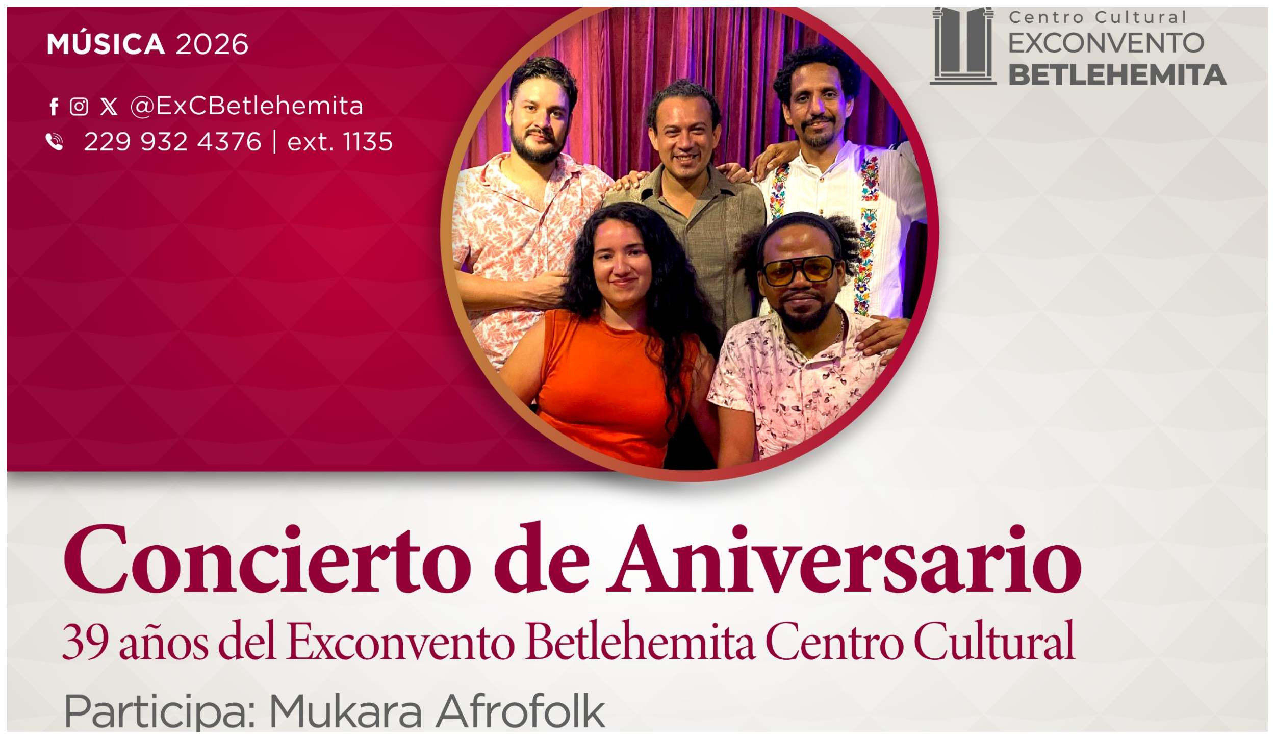 El Exconvento Betlehemita celebra su 39 aniversario con concierto