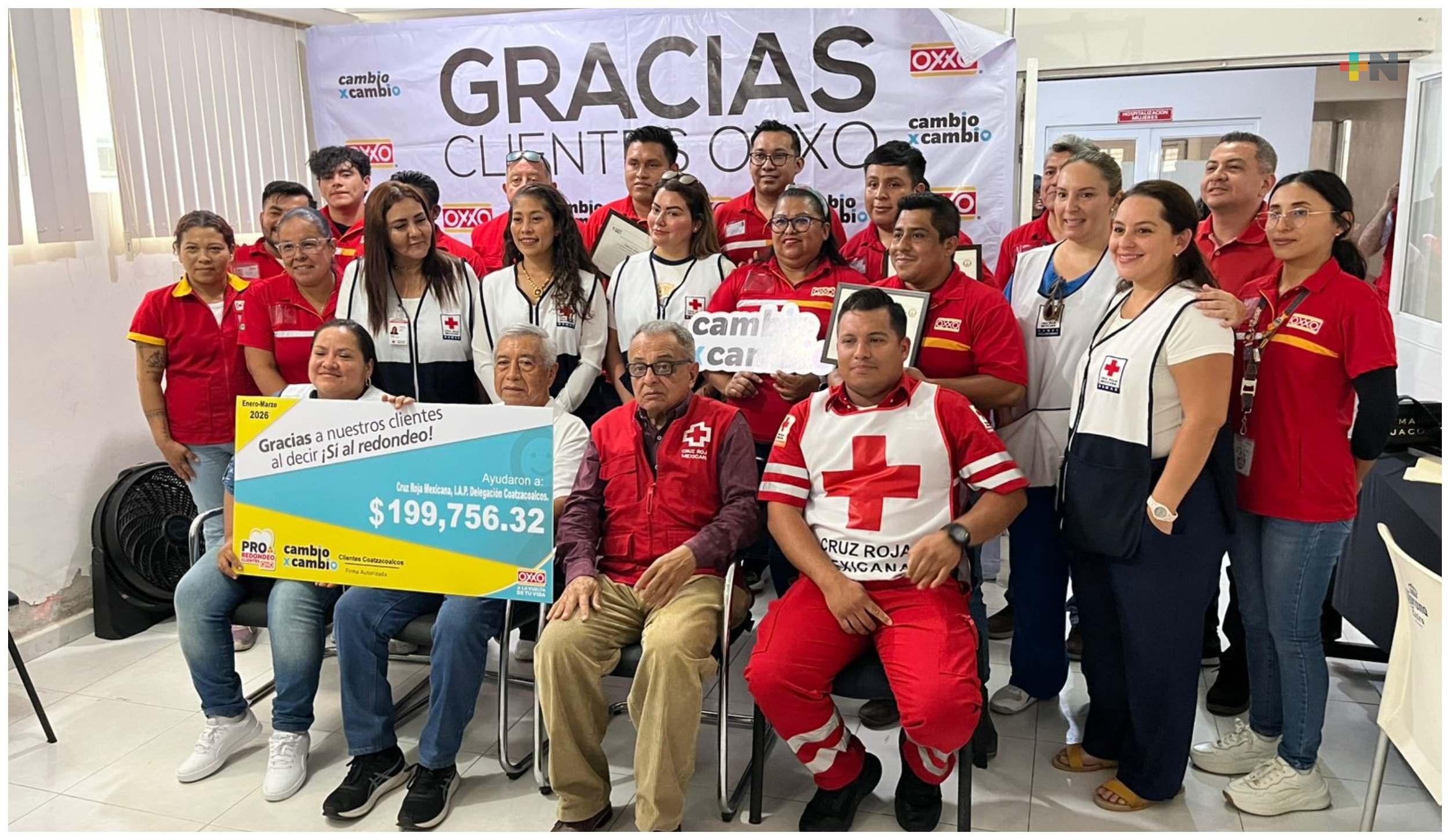 Casi 200 mil pesos en donativos recibe Cruz Roja de Coatzacoalcos