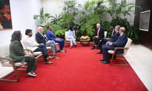Se reúnen congresistas estadounidenses y Miguel Díaz-Canel en Cuba