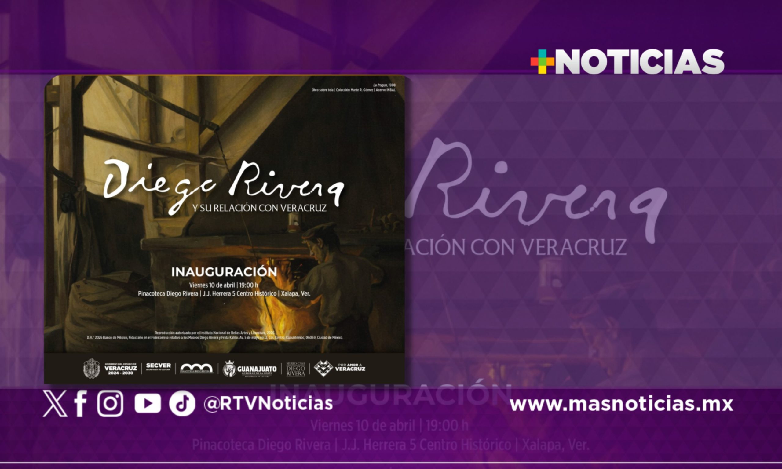 Llega por primera vez a Veracruz colección del INBAL sobre Diego Rivera