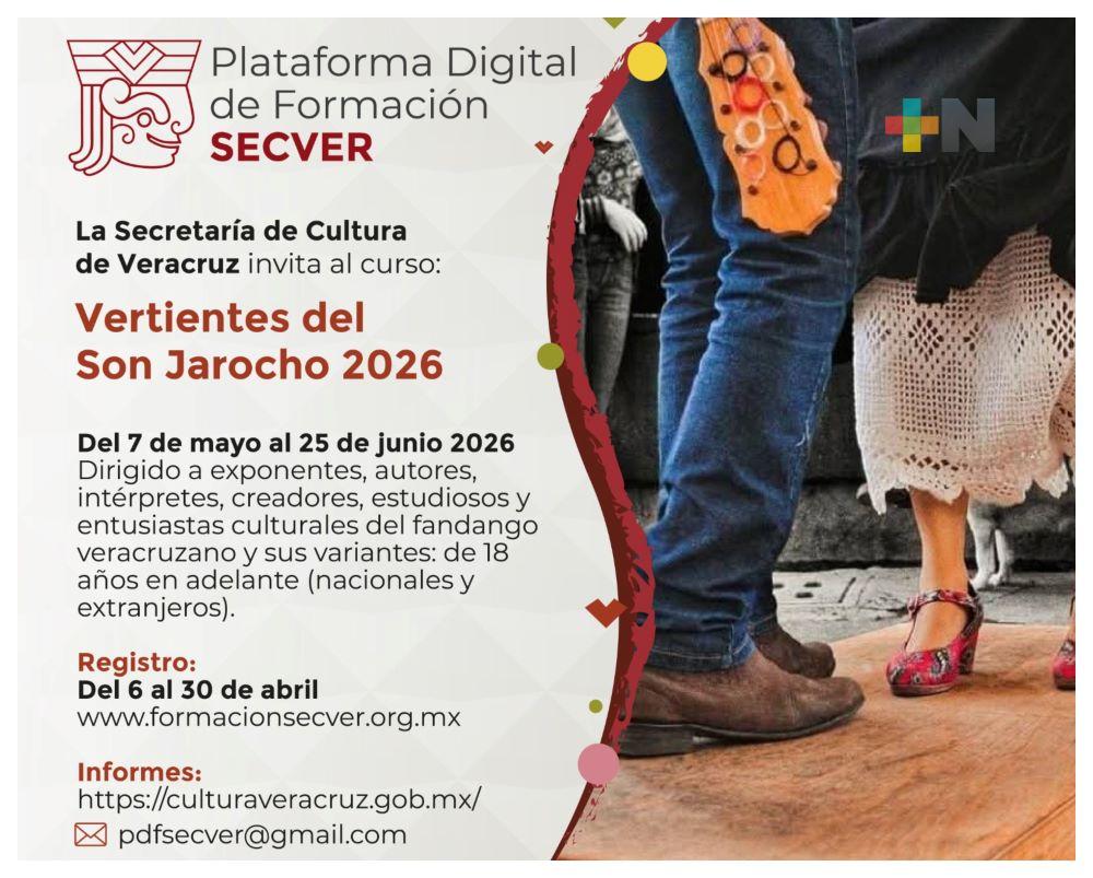 Este viernes, abre SECVER inscripciones para el Diplomado en Gestión Cultural 2026