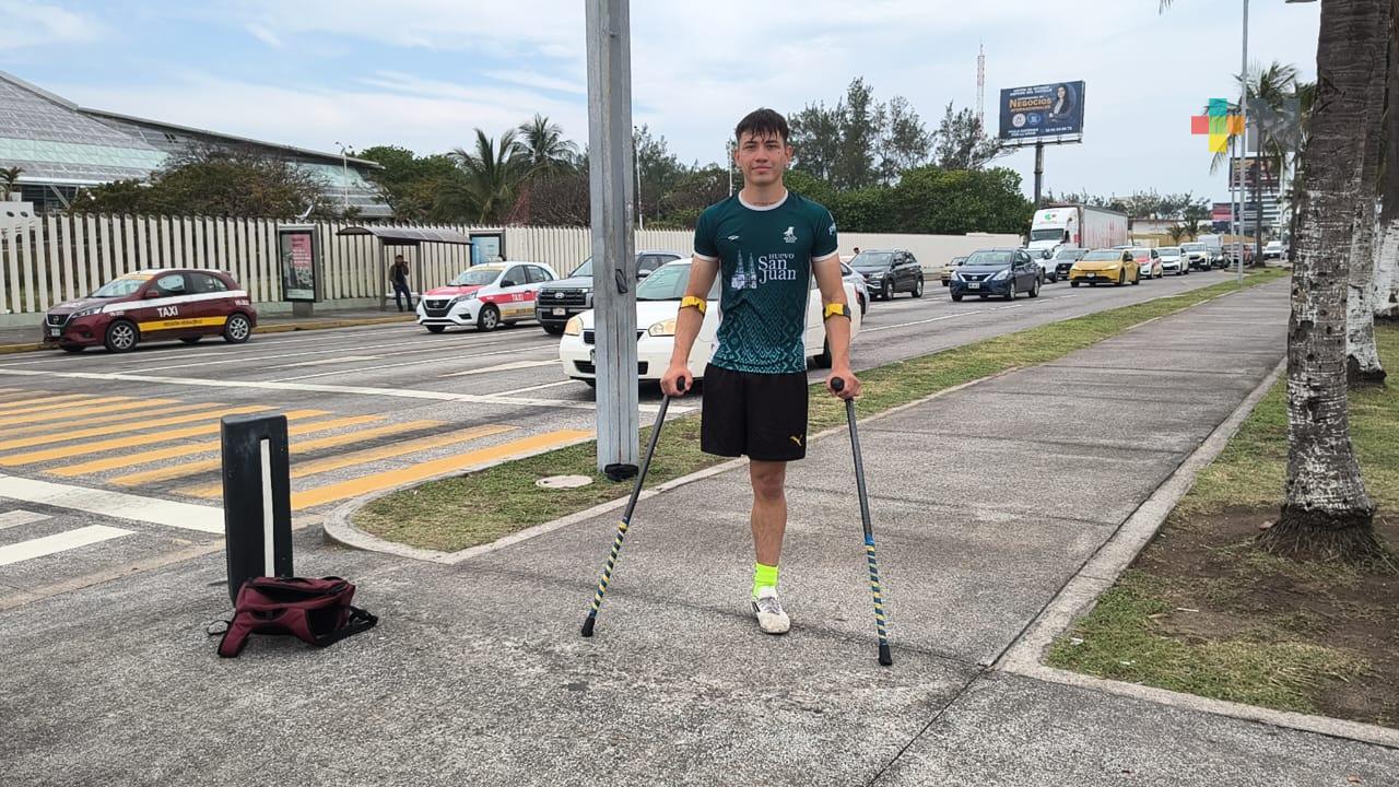 Joven veracruzano desea representar a México en mundial de futbol de amputados