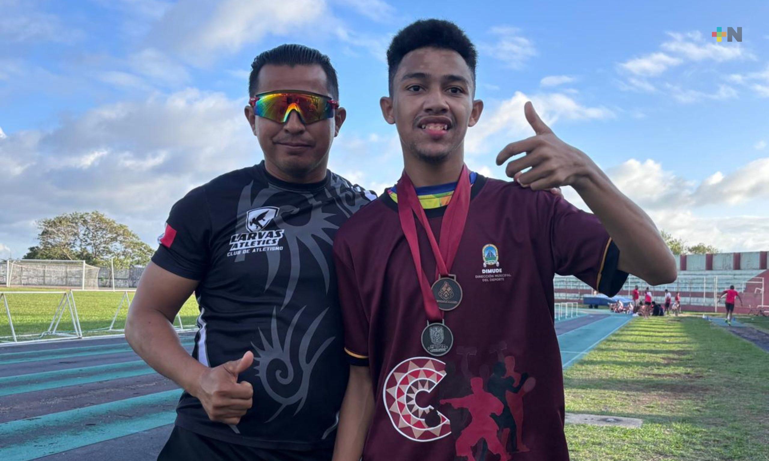 Par de preseas obtuvo atleta de Coatzacoalcos en nacional de deportistas con discapacidad