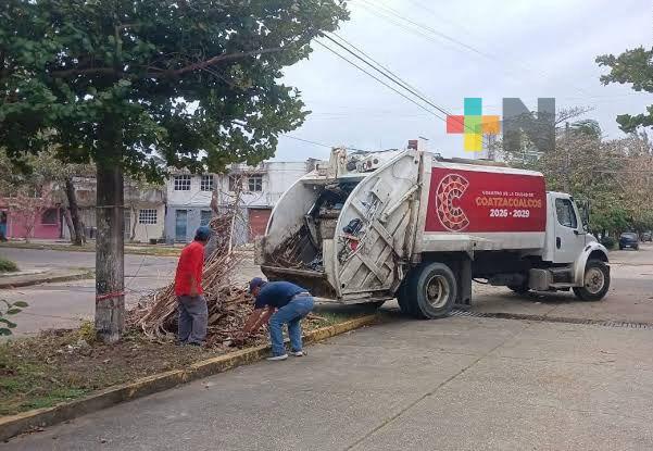 Limpia Pública de Coatza no suspende labores en Semana Santa
