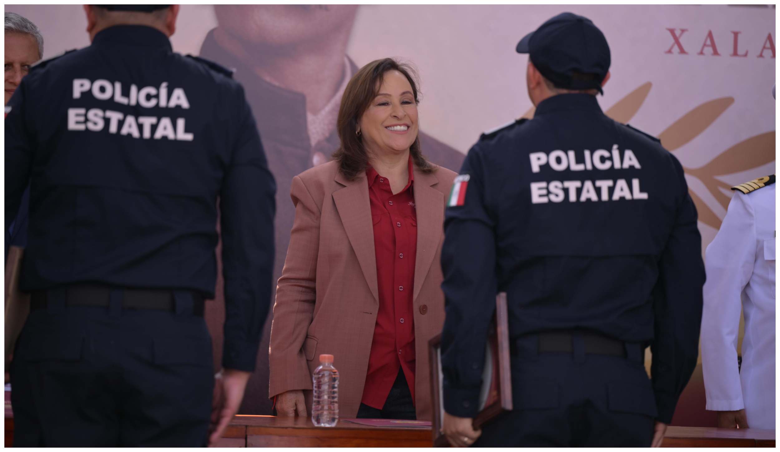 Gobernadora reconoce valor y trabajo humanitario de la Policía Veracruzana en contingencias