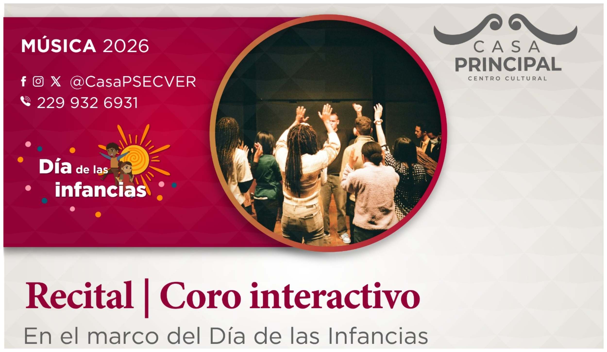 Asiste al Recital Coro Interactivo en el Centro Cultural Casa Principal