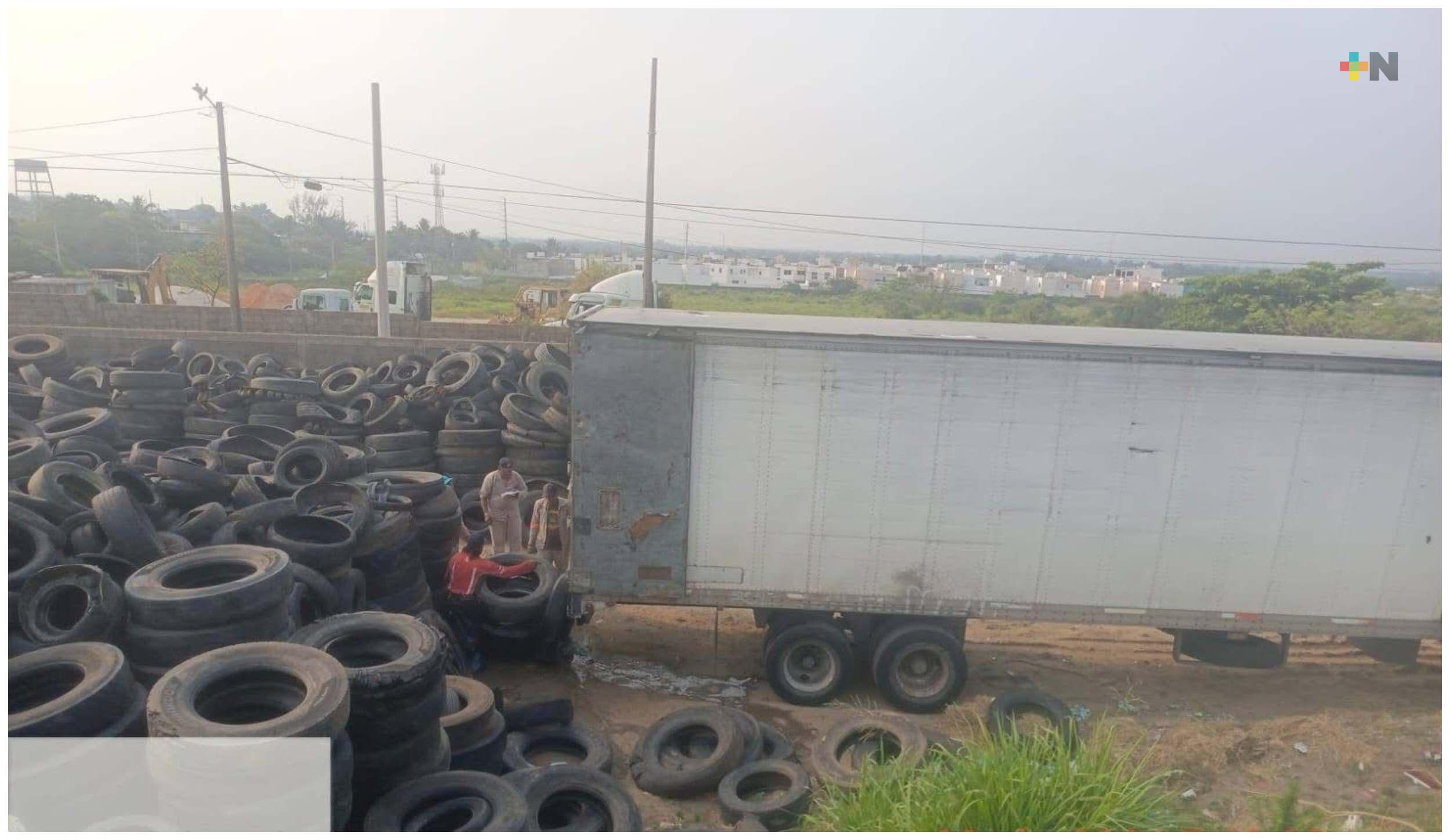 De Coatzacoalcos trasladarán mil 300 llantas en desuso hacia Oaxaca
