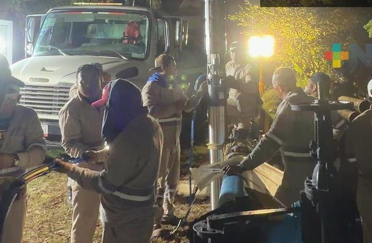 Se restablece el suministro de agua en Coatzacoalcos tras reparar el pozo de Canticas