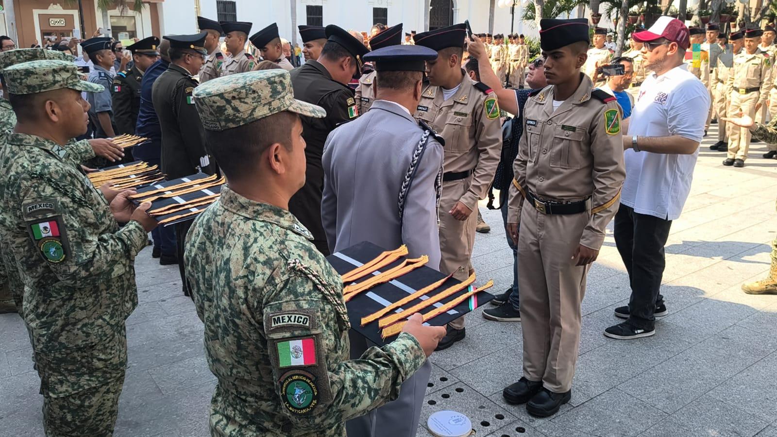 Celebran ceremonia de distinción de conscriptos del Servicio Militar Nacional
