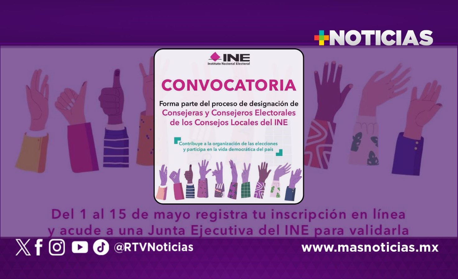 Abierta la convocatoria para ocupar consejerías electorales del INE Veracruz