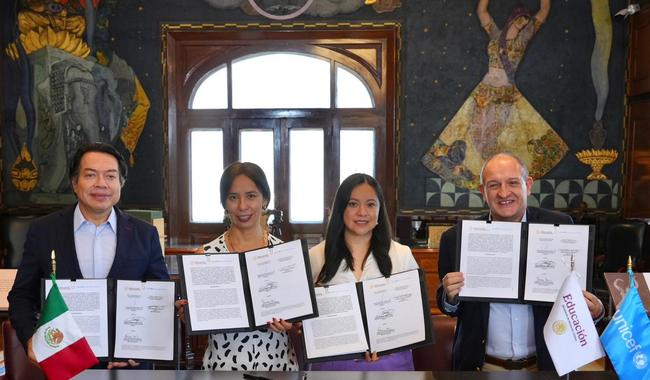 SEP y Unesco firman convenio de colaboración  para fortalecer las políticas educativas y de salud