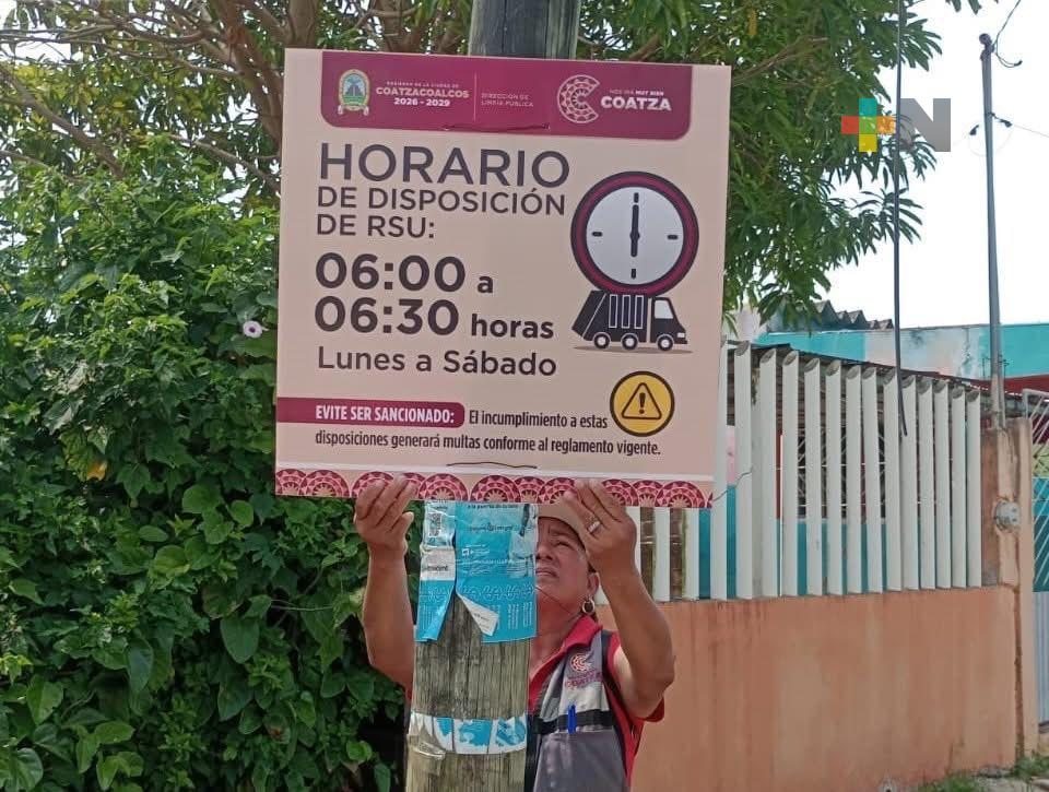 Aplican multas en Coatzacoalcos por  sacar residuos fuera de horario