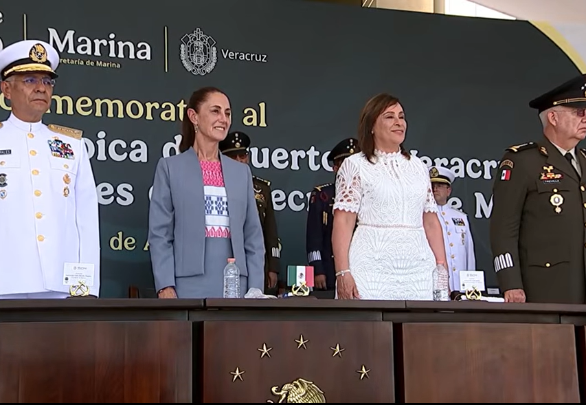 Claudia Sheinbaum encabeza ceremonia del 112 Aniversario de la Gesta Heroica de la Defensa del Puerto de Veracruz