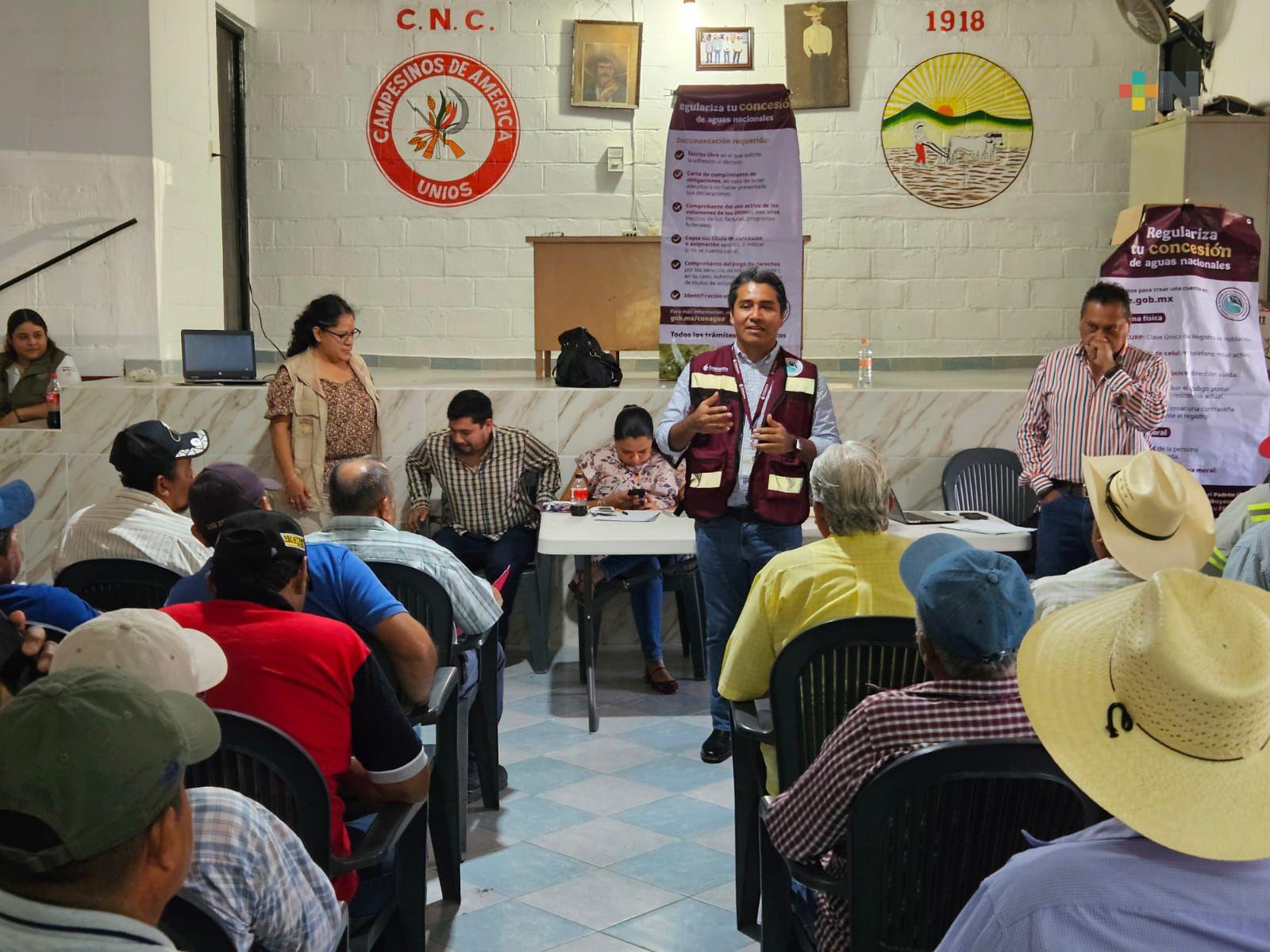 Productores veracruzanos podrán regularizar concesiones de agua durante abril