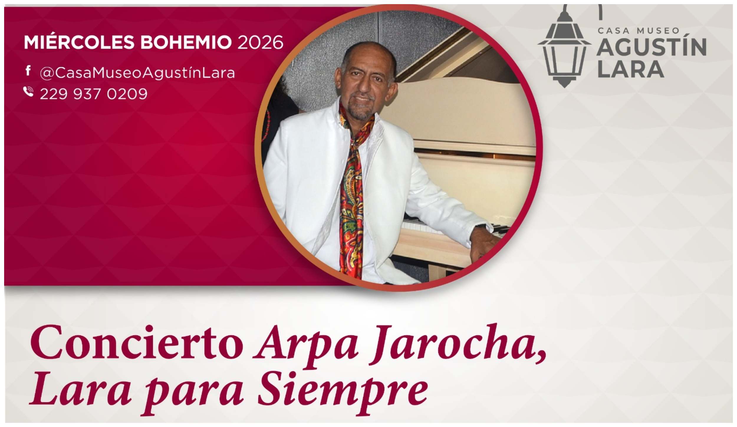 Casa Museo Agustín Lara, sede del recital Arpa Jarocha