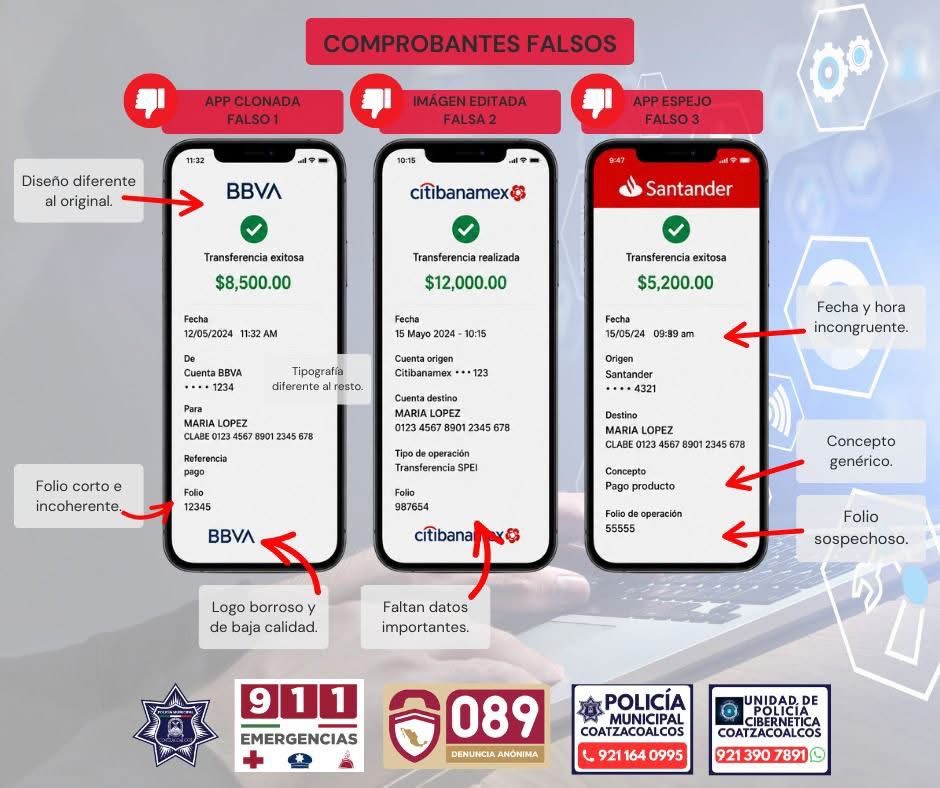 Alertan en Coatzacoalcos por fraudes con “transferencias fantasma”