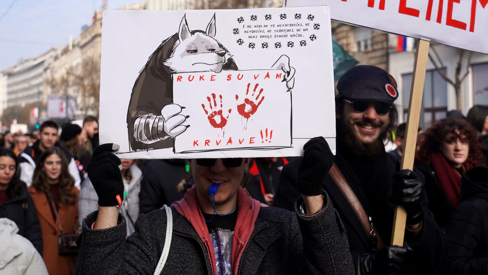 Protestas estudiantiles en Serbia