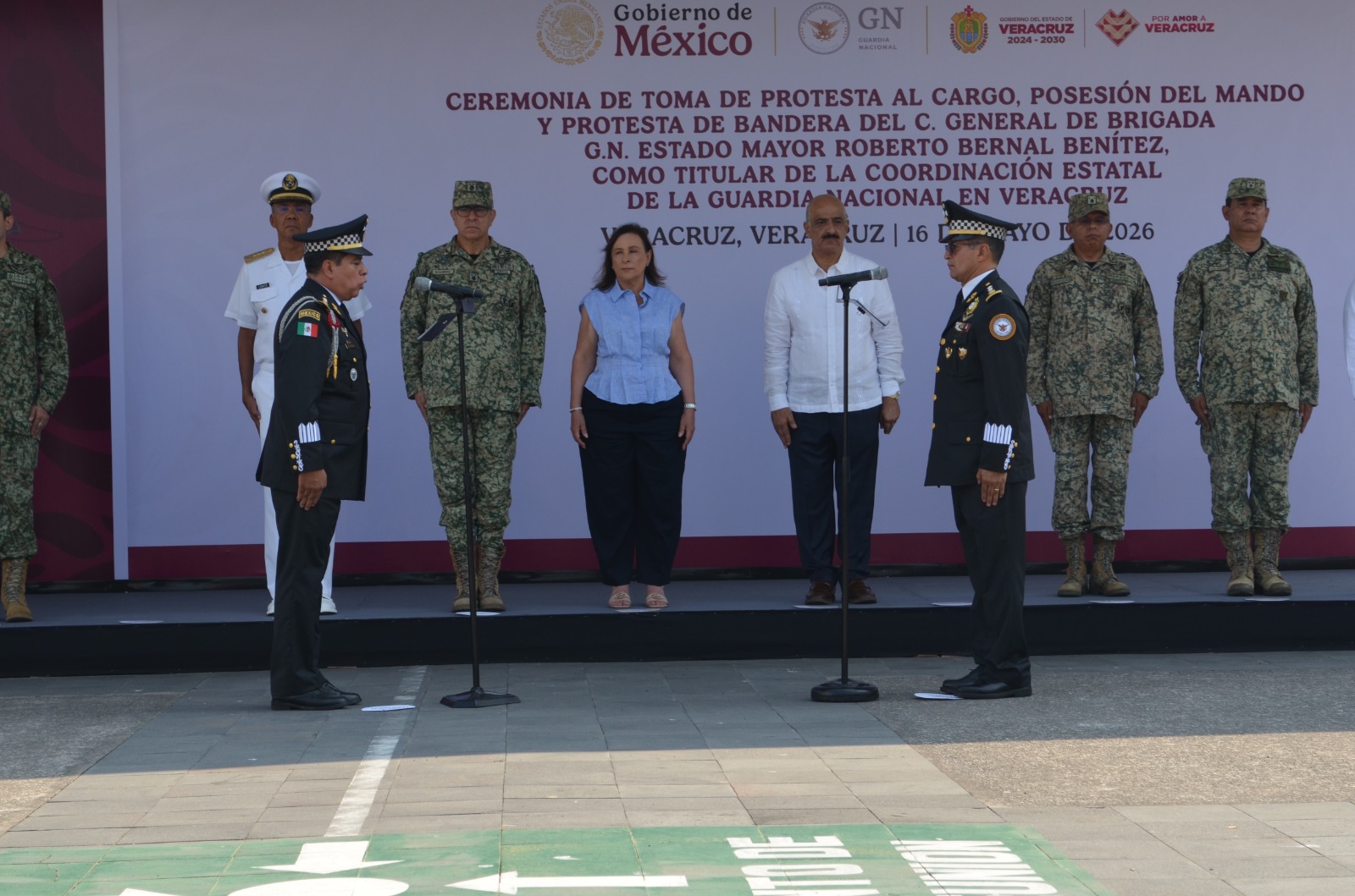 Rocío Nahle atestigua relevo en coordinación de la Guardia Nacional en Veracruz