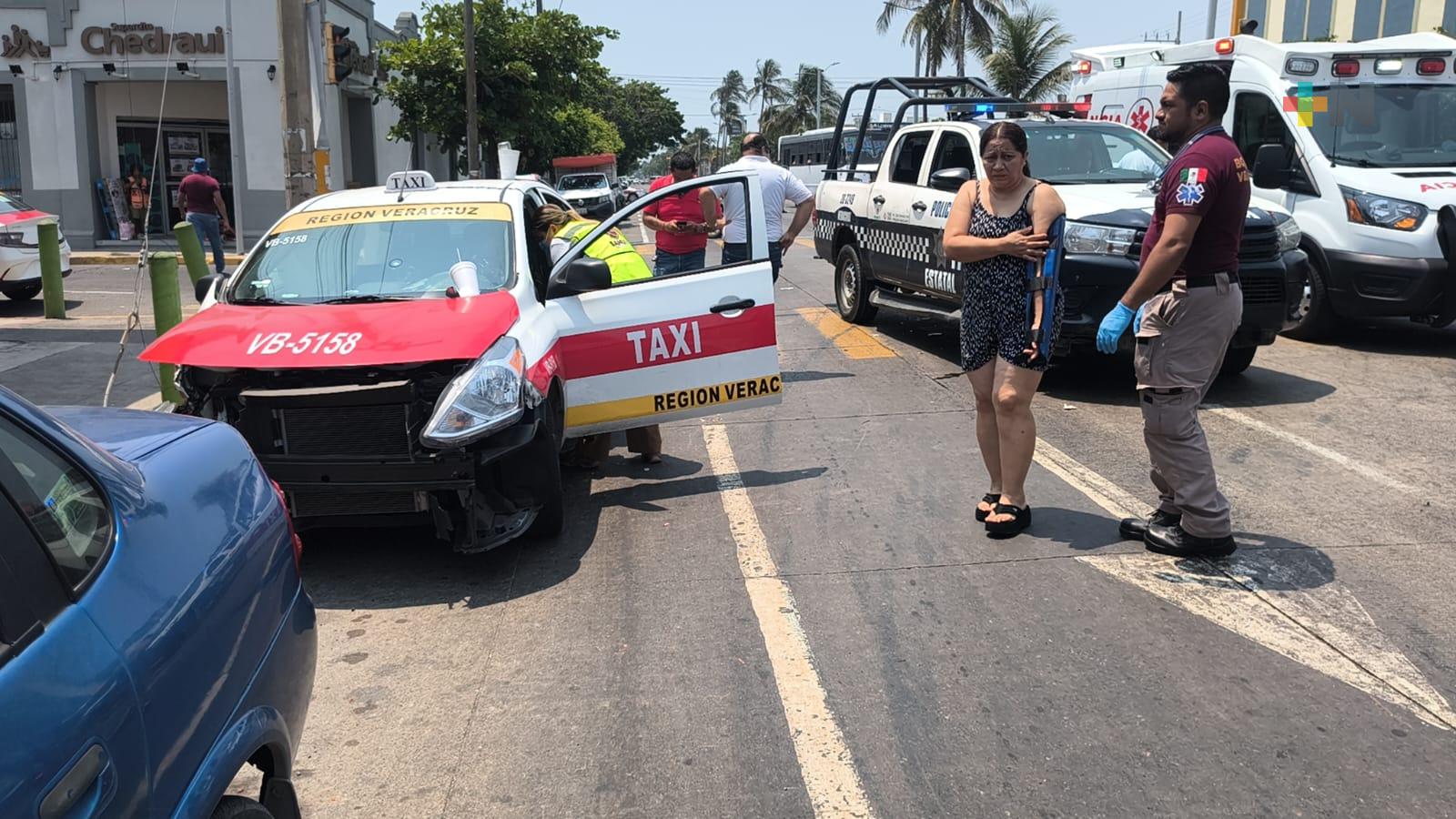 Choque deja cuatro lesionados en la ciudad de Veracruz