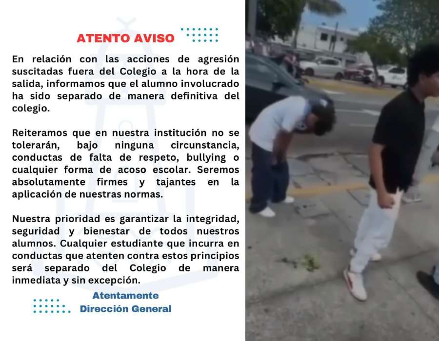 Expulsan a alumno por agredir a su compañero