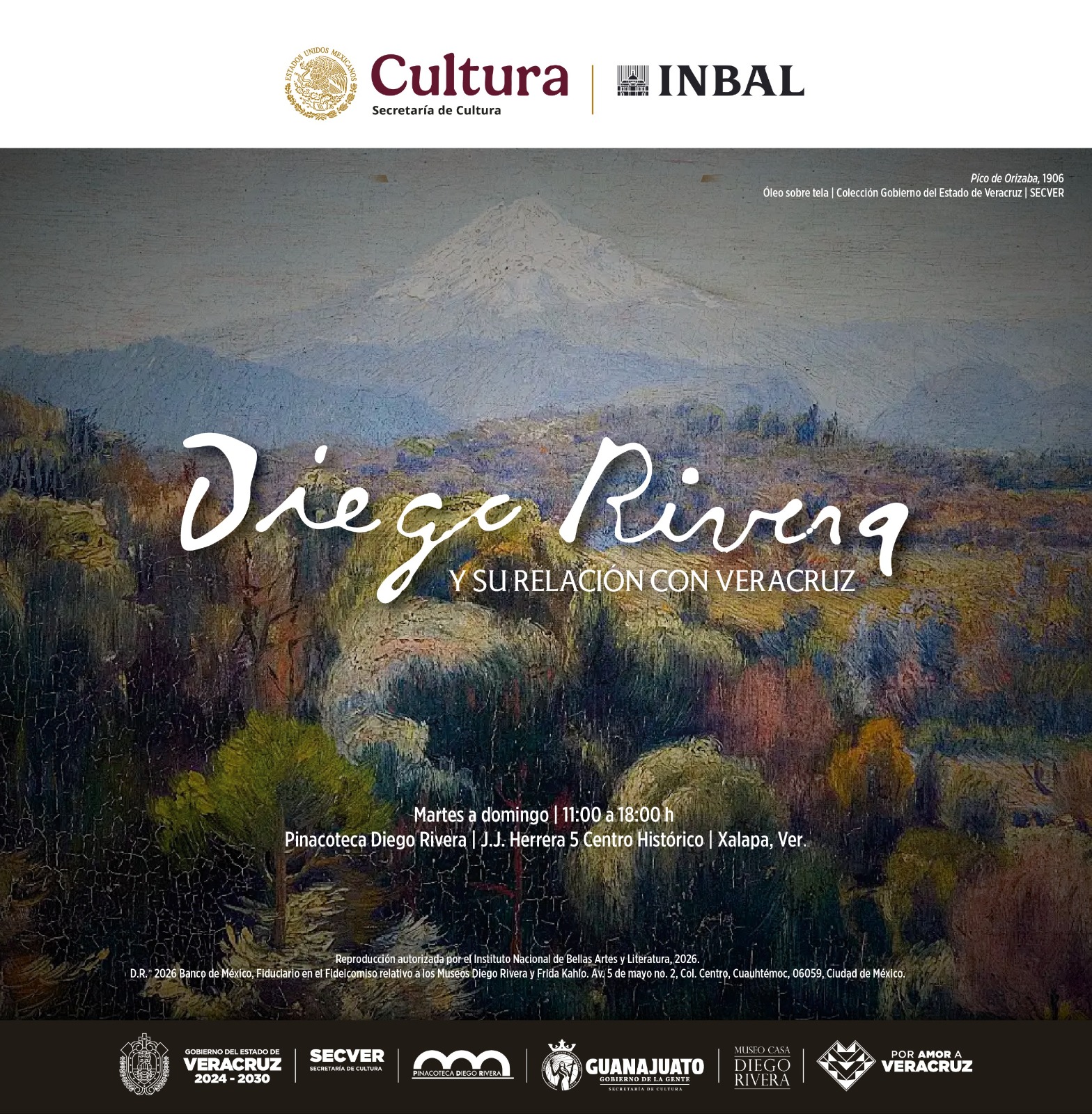 Promueve SECVER exposición «Diego Rivera y su relación con Veracruz»