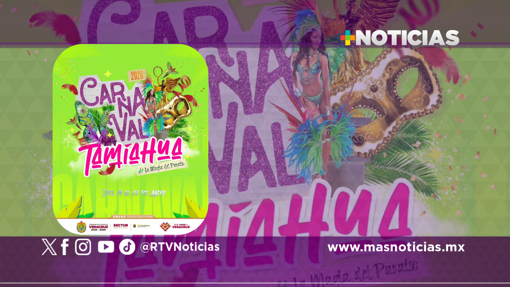 Disfruta de la magia del Paraíso con el Carnaval de Tamiahua 2026