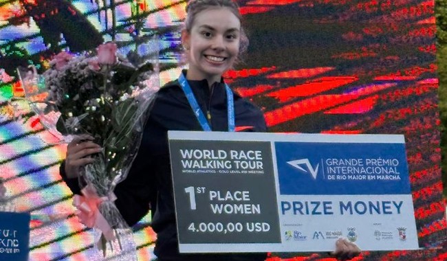 Marchistas mexicanos conquistan oro, plata y bronce en medio maratón de Portugal