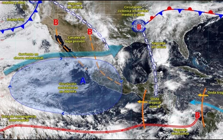 Alerta SMN por onda tropical 2; lluvias fuertes en zona centro de Veracruz