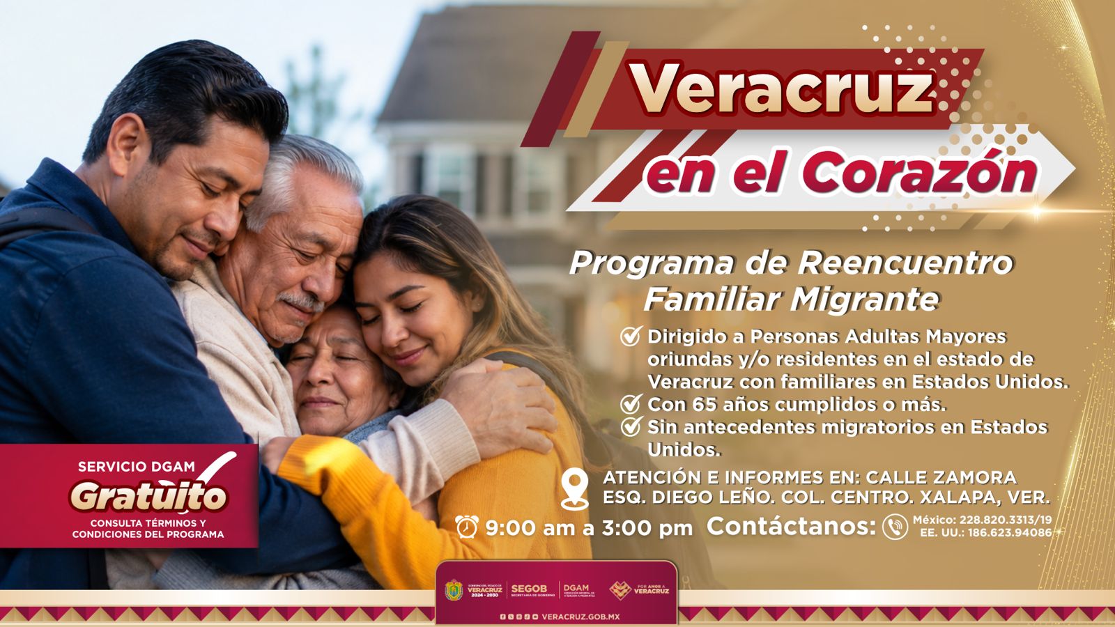 Promueve SEGOB reunificación familiar mediante Veracruz en el Corazón