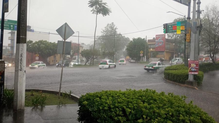 Tormenta con granizo en Xalapa