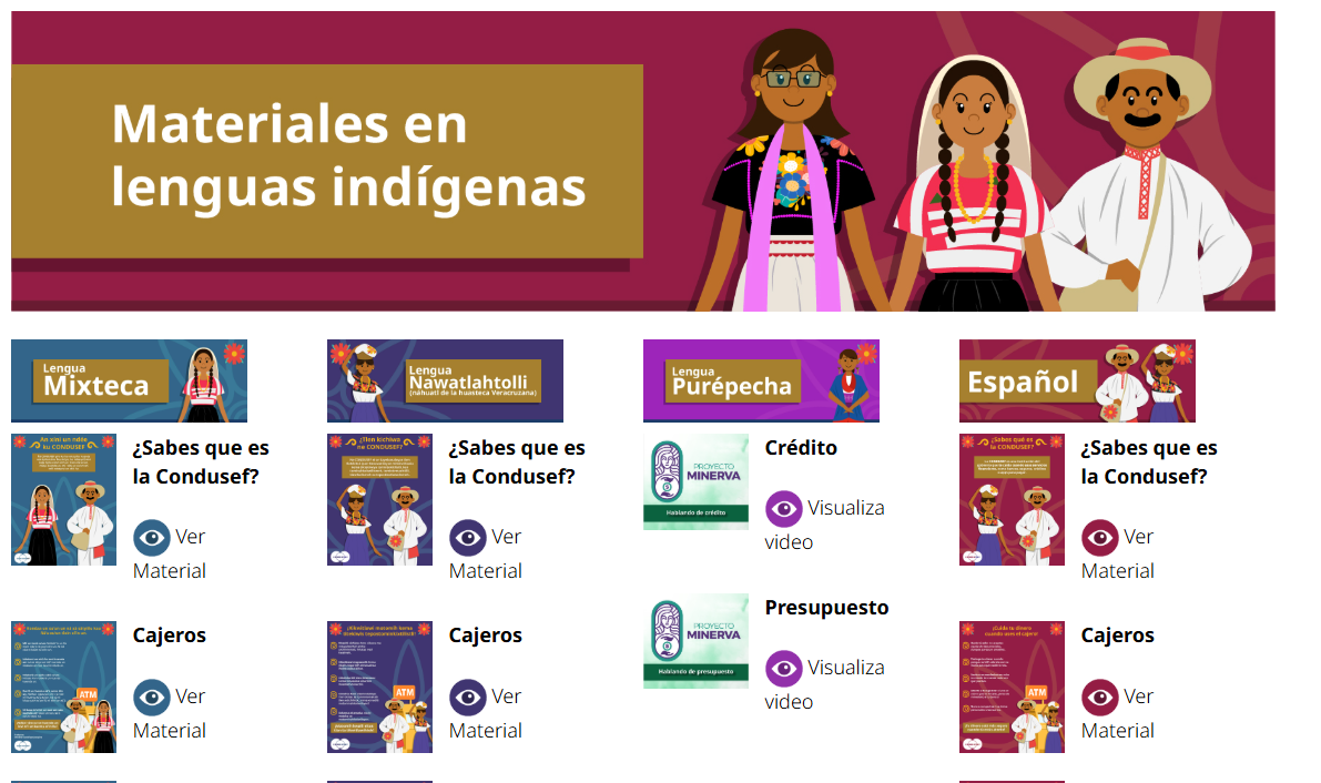 Condusef publica materiales de educación financiera en lenguas indígenas