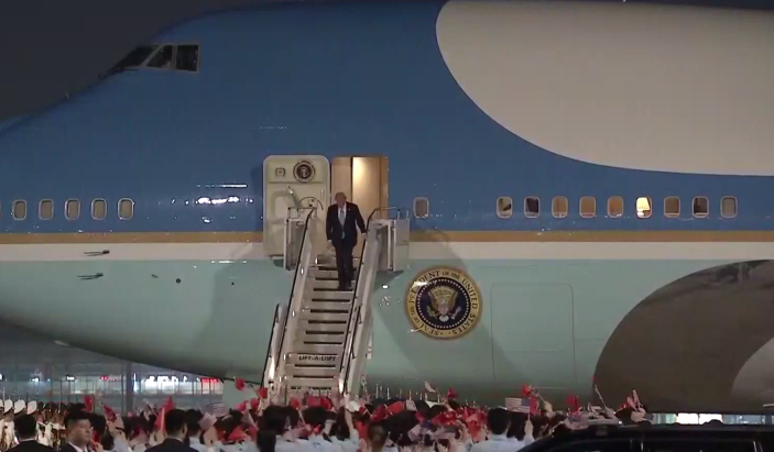 Trump llega a Beijing para una visita de Estado a China