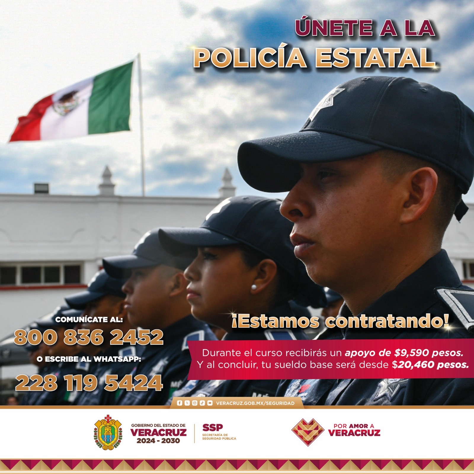 Convoca SSP a formar parte de la Policía Estatal de Veracruz