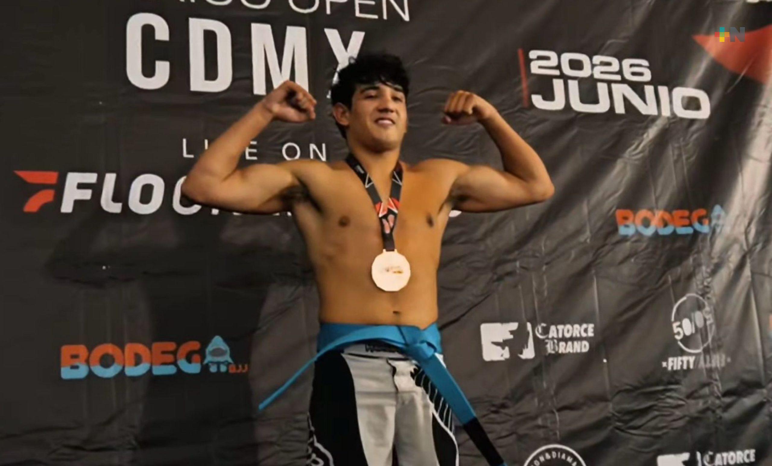Alexander Cruz destacó en Open México de jiujitsu