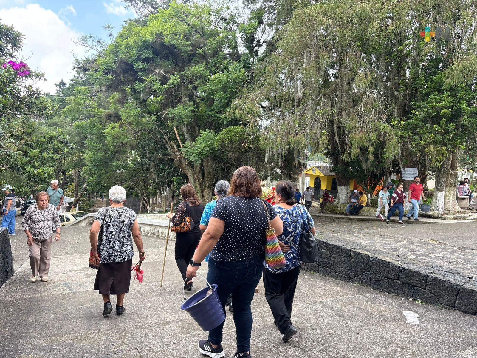 Poca afluencia en panteón xalapeño en el Día del Padre