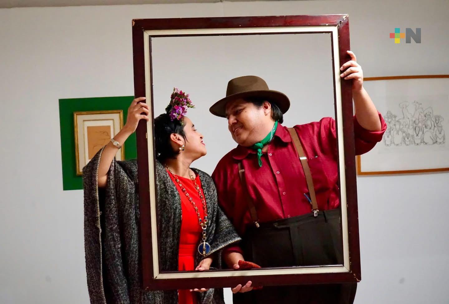 Diego Rivera y Frida Kahlo cobran vida en la Pinacoteca de Xalapa