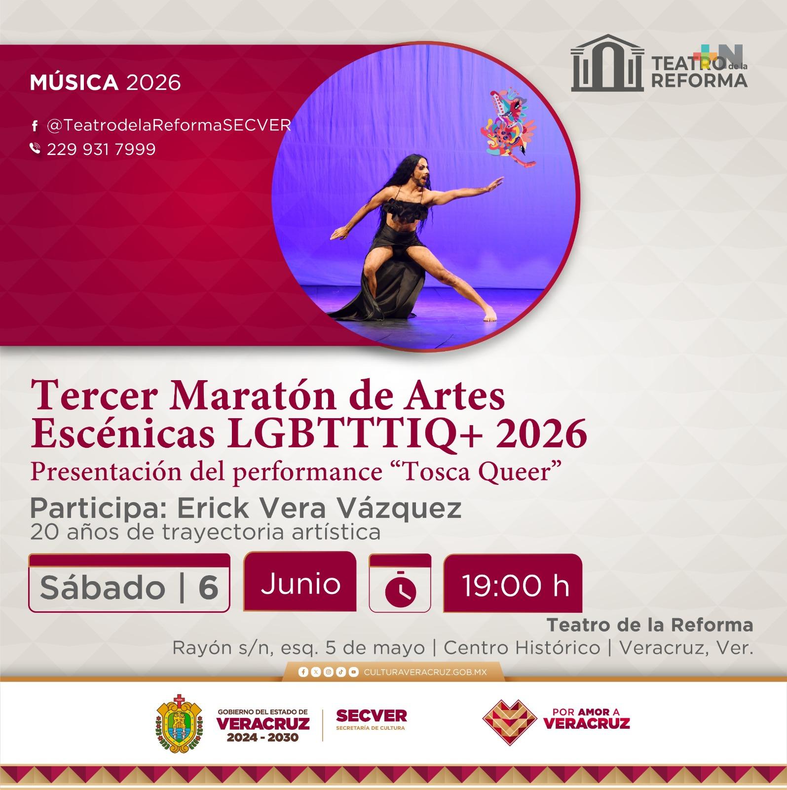 Tercer Maratón de Artes Escénicas LGBTTTIQ+ en el Teatro Reforma