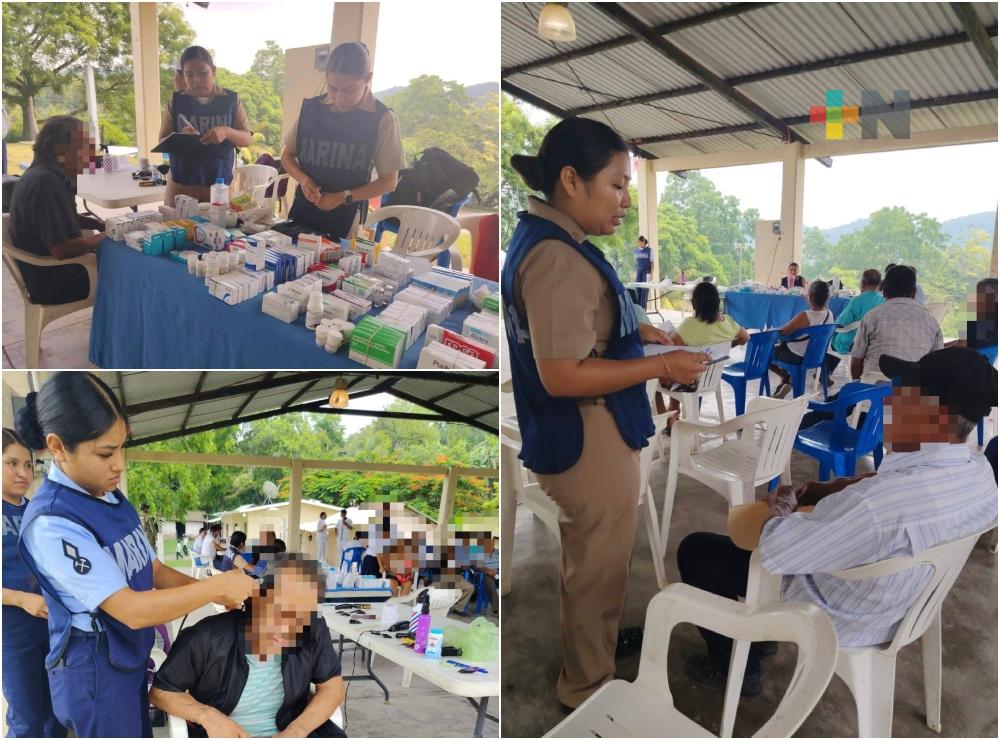 Marina y autoridades de salud implementaron «Programa de Atención Médica de Primer Contacto» en Tuxpan