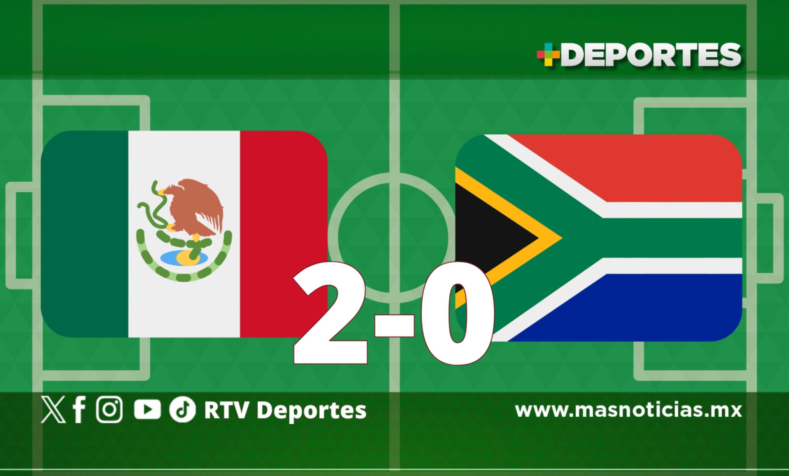 México inicia con triunfo ante Sudáfrica