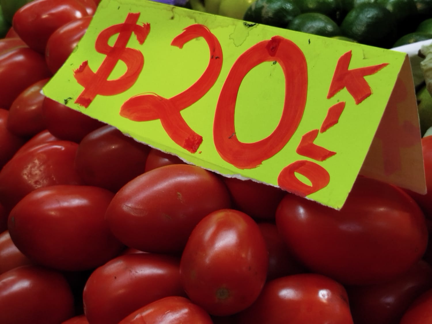 Vaivén en precios de verduras y vegetales debido a las lluvias