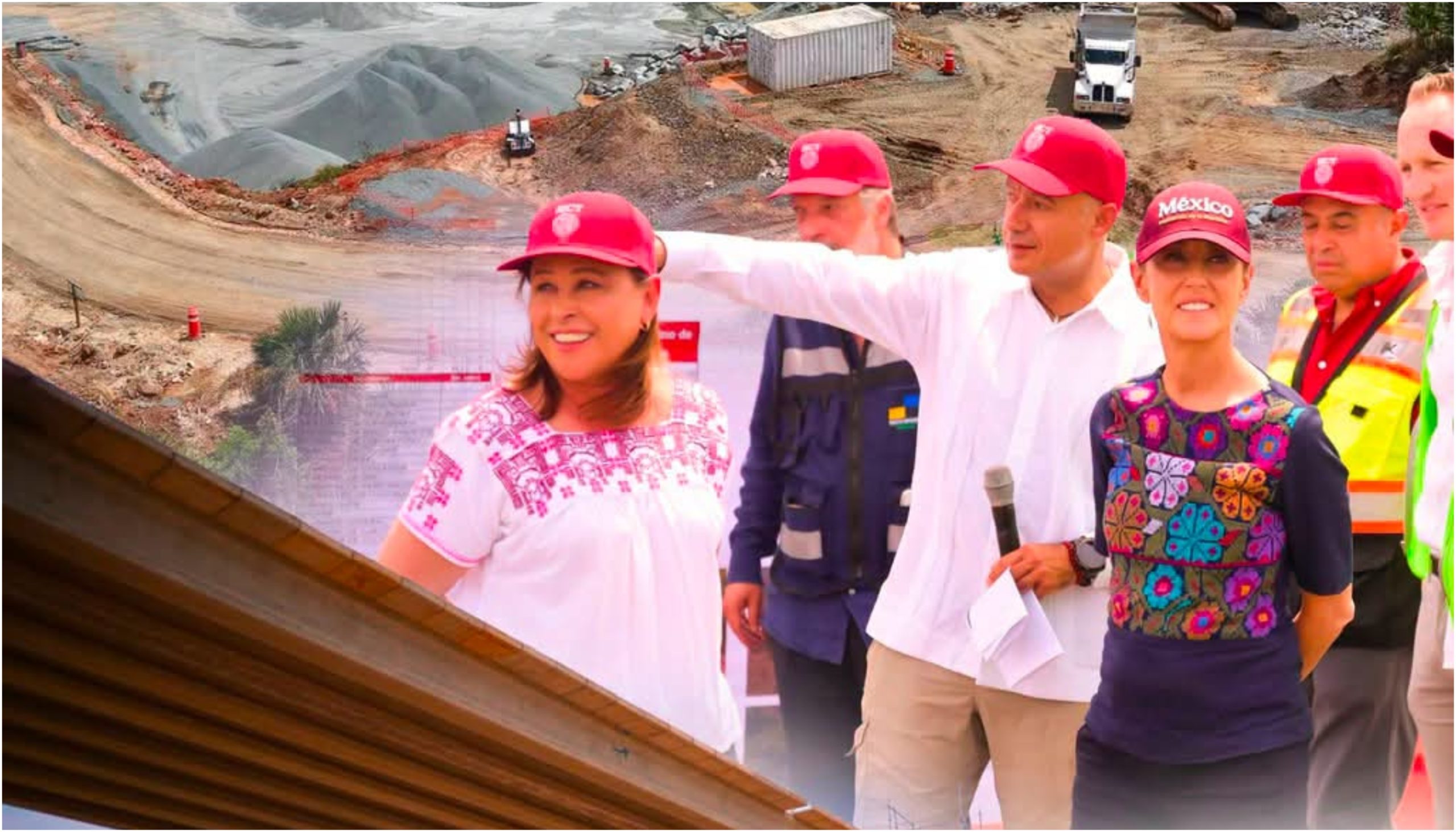 Presidenta y Gobernadora supervisan tramo Laguna Verde–La Mancha; registra 35% de avance