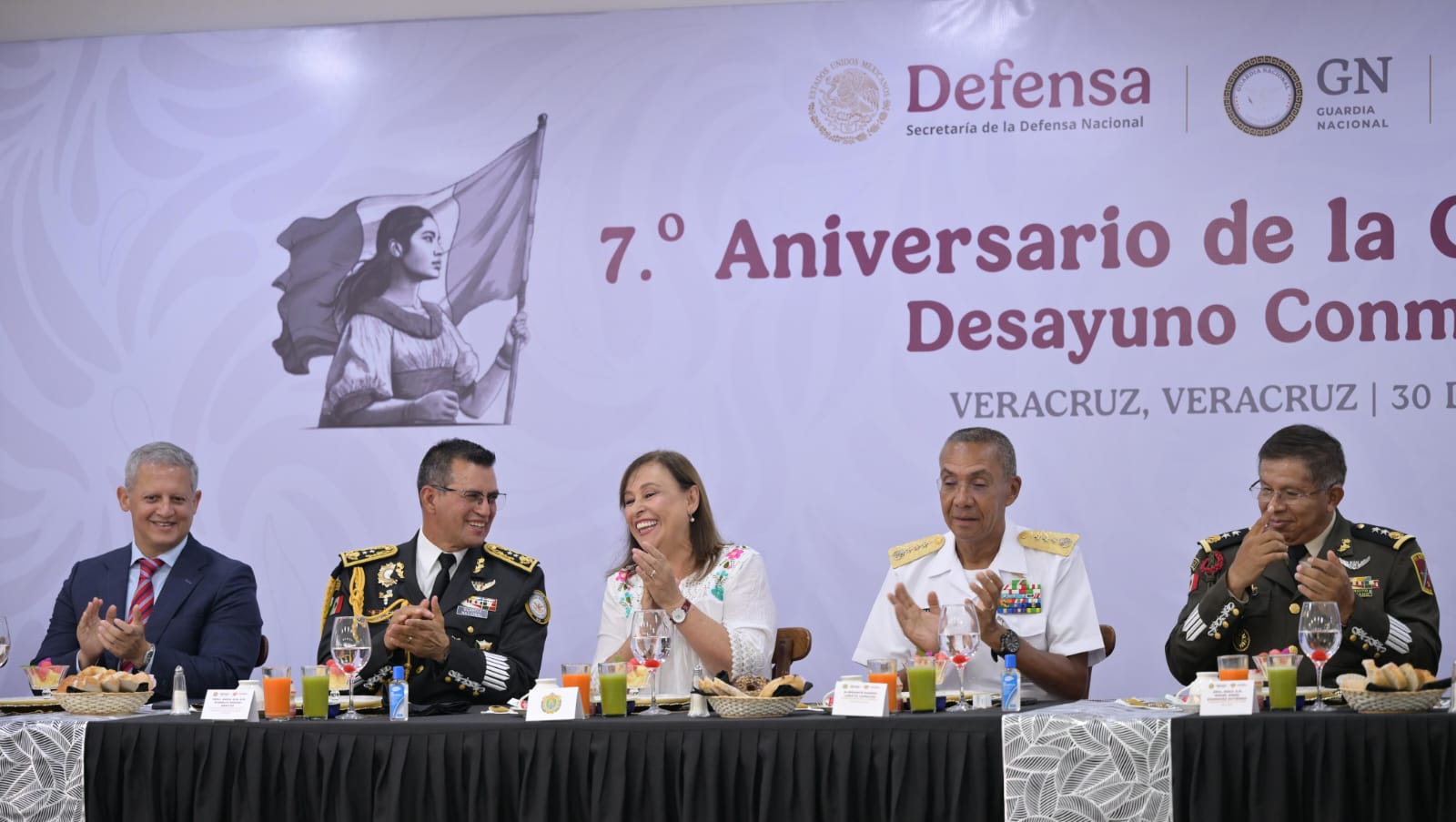 Reconoce Rocío Nahle a la Guardia Nacional por siete años de servicio a Veracruz